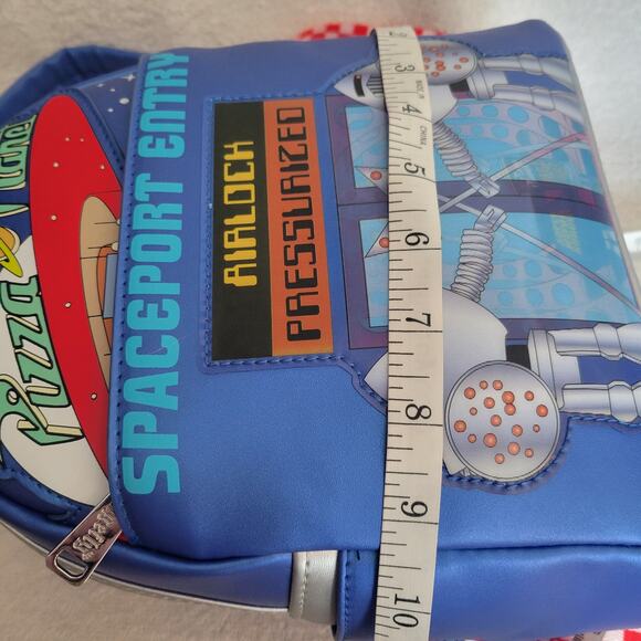 Loungefly Pixar Toy Story Pizza Planet Space Entry Mini Backpack Blue NWT - Picture 10 of 10